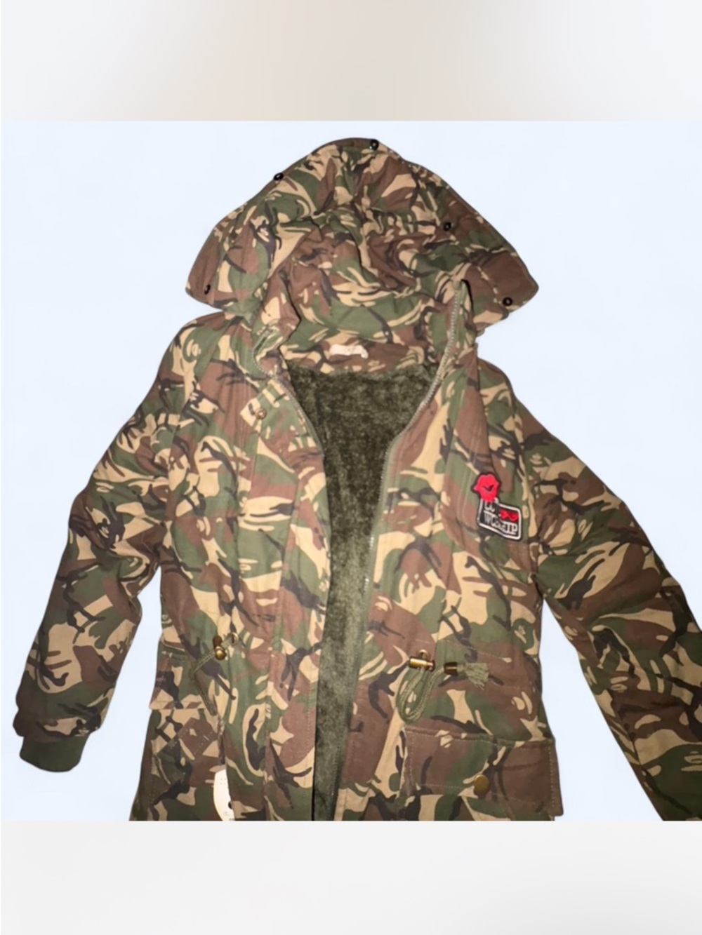 Woman’s Camouflage Coat  - Green Camo